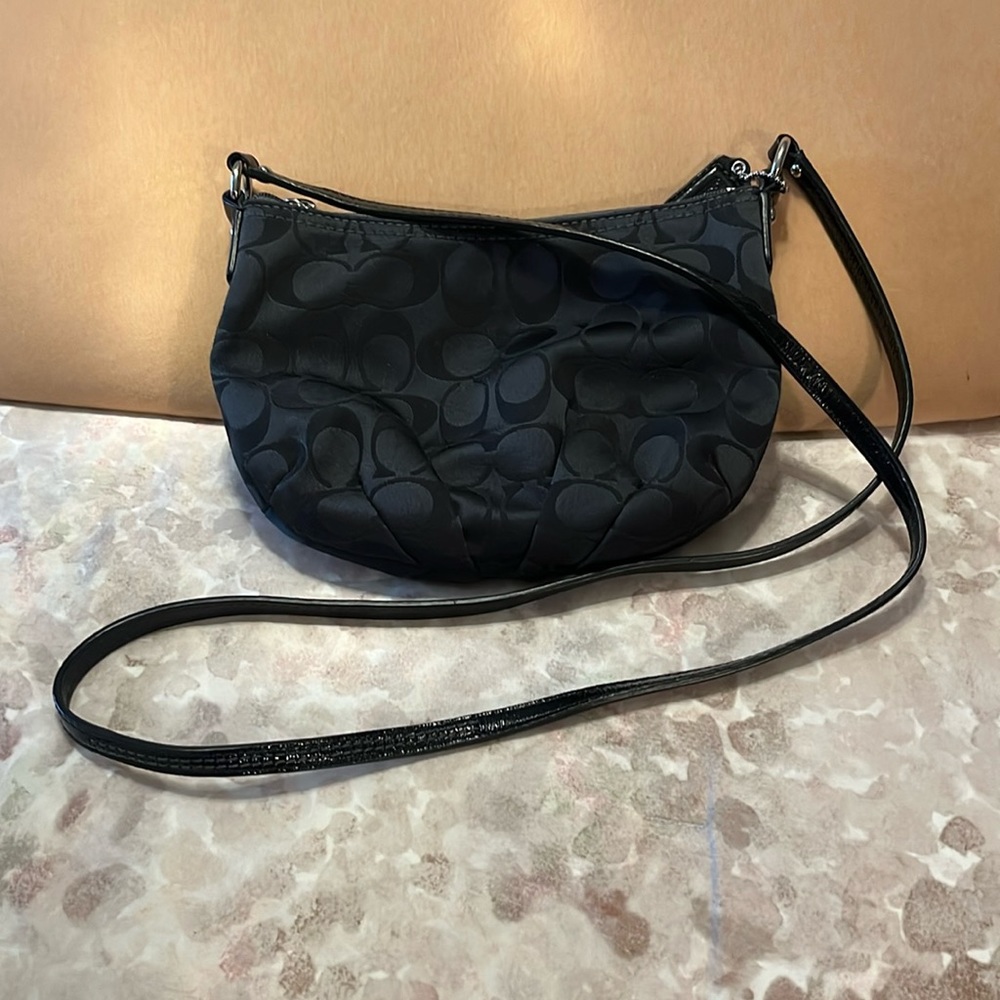 Coach black messenger bag
